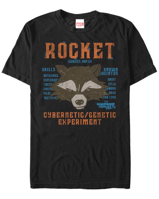 Marvel Guardians of the Galaxy Vol. 2 Rocket Cybernetic Genetic Experiment Short Sleeve T-Shirt