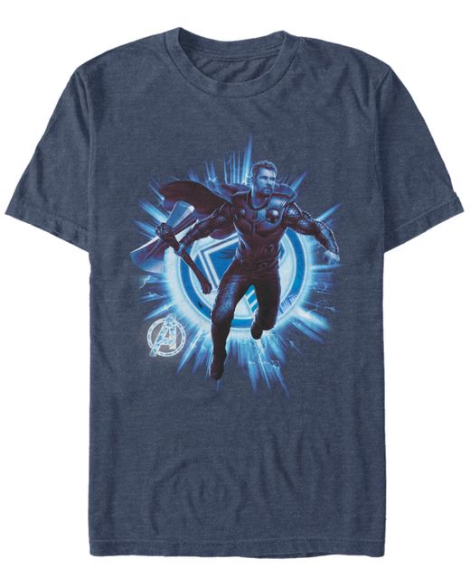 Marvel Avengers Endgame Thor Lightning Action Pose Short Sleeve T-shirt