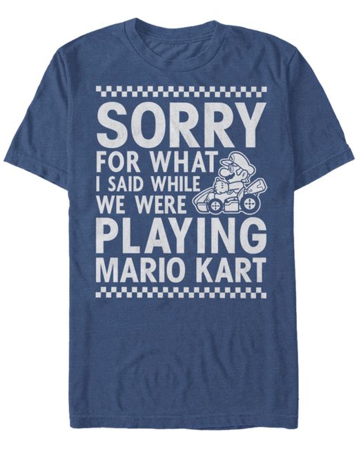 Nintendo Mario Kart I Didnt Mean It While Playing Apology Short Sleeve T-Shirt