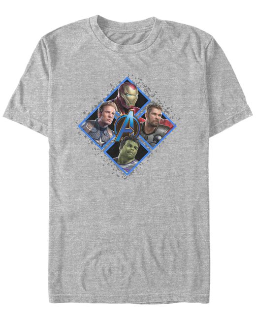 Marvel Avengers Endgame Hero Four Square Short Sleeve T-shirt