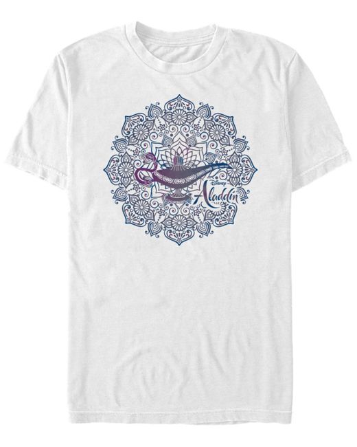 Aladdin Disney Live Action Genie Lamp Mandala Short Sleeve T-Shirt