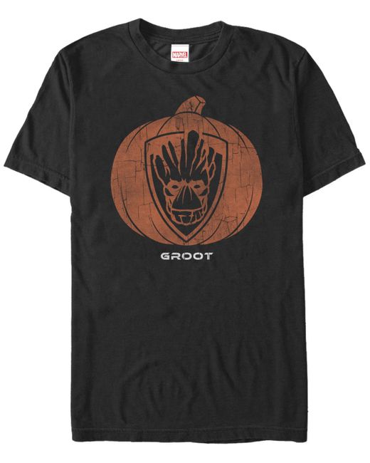 Fifth Sun Marvel Guardians of the Galaxy Groot Pumpkin Face Short Sleeve T-Shirt