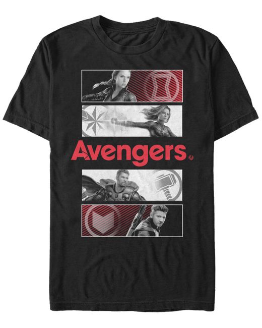 Marvel Avengers Endgame Portrait Panels Short Sleeve T-shirt
