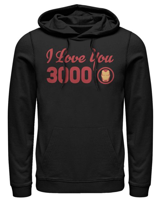 Marvel Avengers Endgame Iron Man I Love You 3000 Text Pullover Hoodie