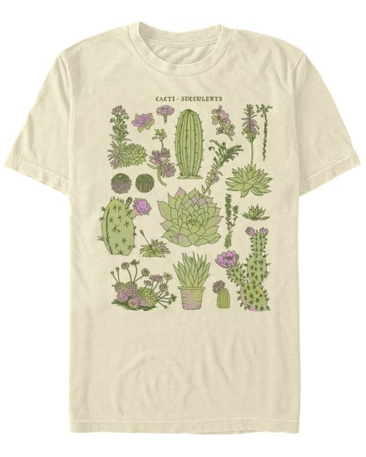 Fifth Sun Cacti Chart Drawing Short Sleeve Crew T-shirt