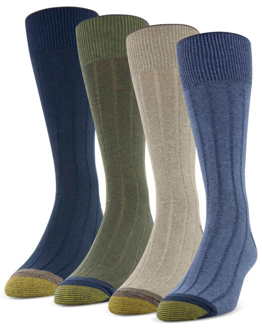 Goldtoe 4-Pack Casual Rib Socks