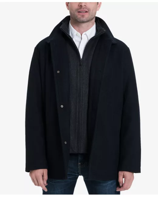 London Fog Wool-Blend Layered Car Coat Created for Macys