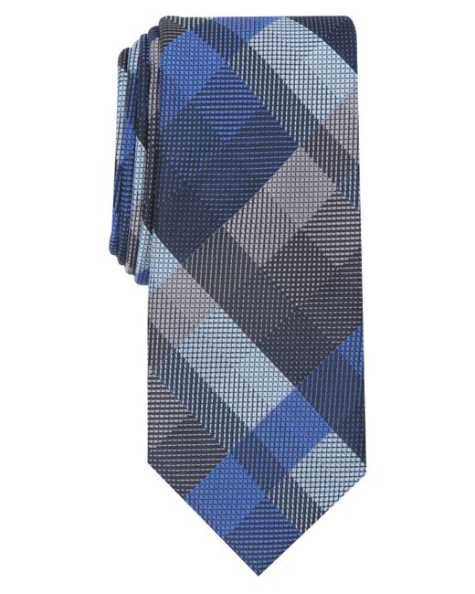 Alfani Ember Plaid Slim Tie Created for Macys