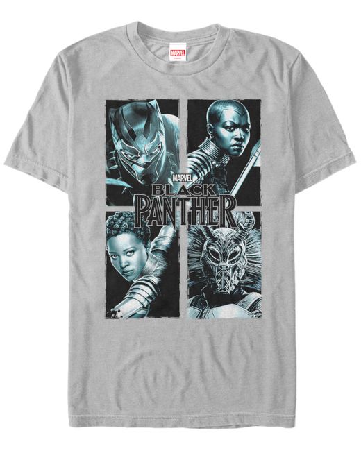 Marvel Black Panther Portrait Group Shot Short Sleeve T-Shirt