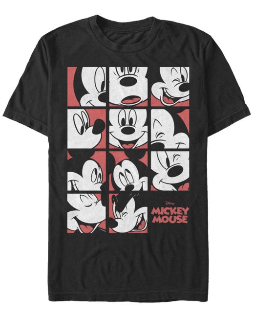 Fifth Sun Mickey Mouse Grid Short Sleeve Crew T-shirt