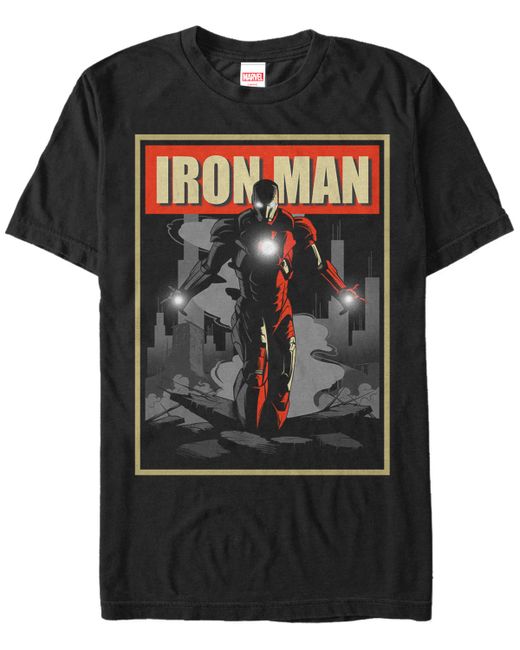 Marvel Comic Collection Vintage Iron Man Poster Short Sleeve T-Shirt