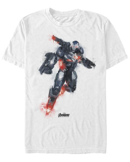 Marvel Avengers Endgame Dripping Paint War Machine Short Sleeve T-Shirt