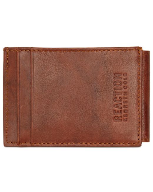 Kenneth Cole REACTION Crunch Magnetic Front-Pocket Leather Wallet