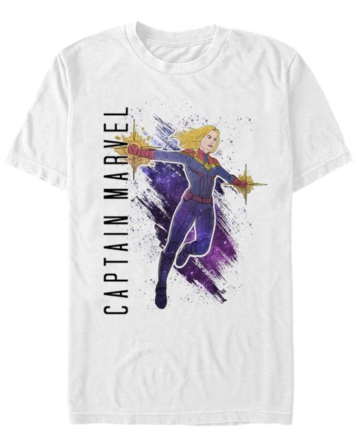 Marvel Captain Galaxy Painted Short Sleeve T-Shirt