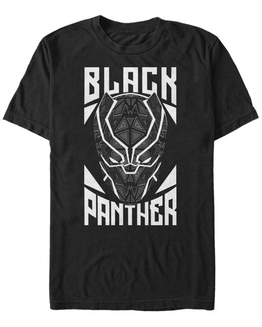 Marvel Panther Geometric Mask Short Sleeve T-Shirt