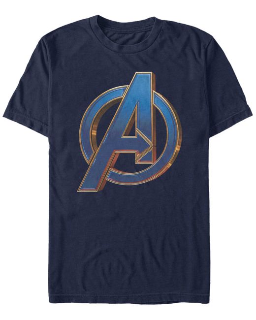 Marvel Avengers Bold Blue Logo Short Sleeve T-Shirt