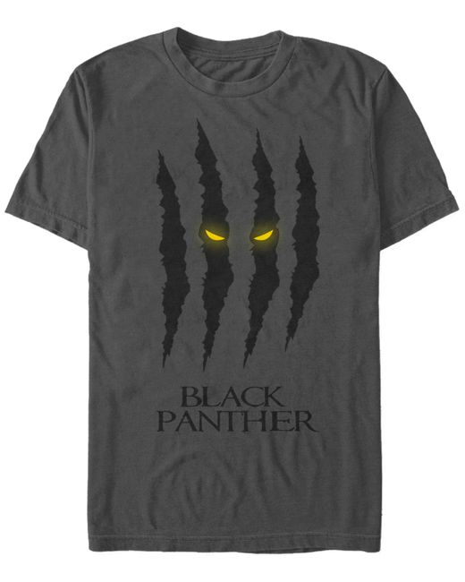 Fifth Sun Marvel Black Panther Claw Scratches Glowing Eyes Short Sleeve T-Shirt