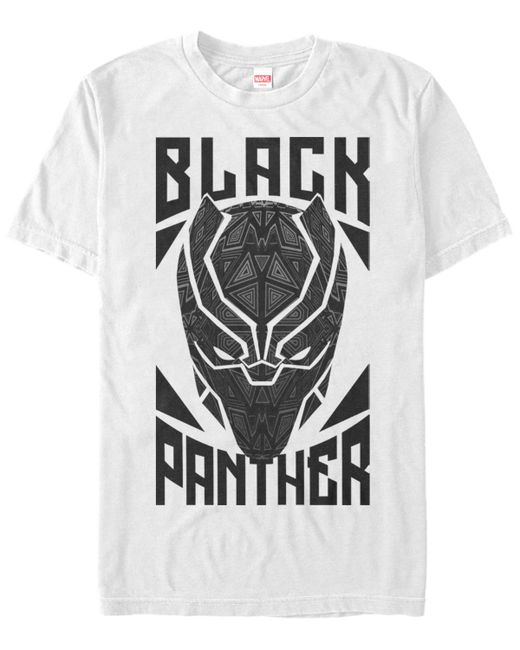 Marvel Black Panther Geometric Mask Short Sleeve T-Shirt