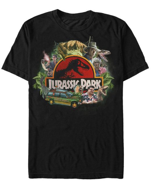 Jurassic Park Group Collage Short Sleeve T-Shirt