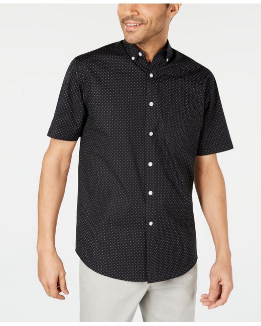 Club Room Micro Dot Print Stretch Cotton Shirt Created for Macys