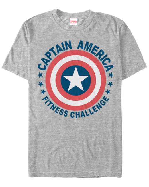 Marvel Comic Collection Captain America Fitness Challenge Short Sleeve T-Shirt