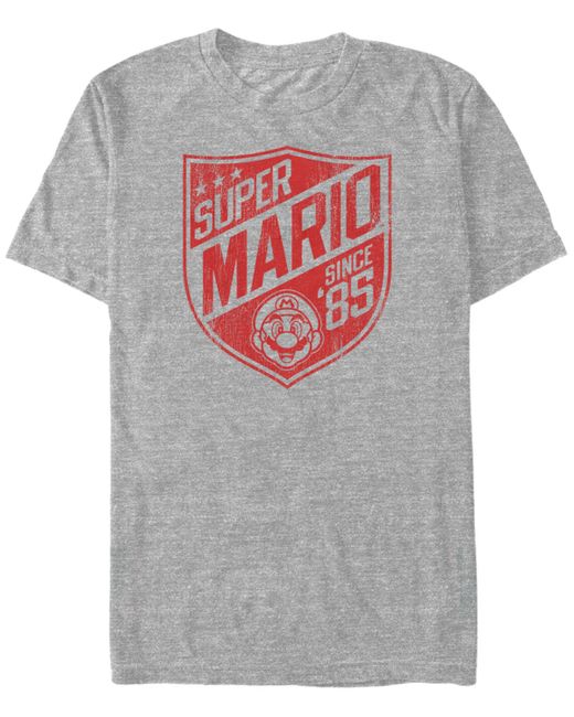 Nintendo Super Mario Since 85 Shield Logo Short Sleeve T-Shirt
