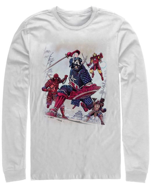 Marvel Classic Hero Samurai Warriors Long Sleeve T-Shirt