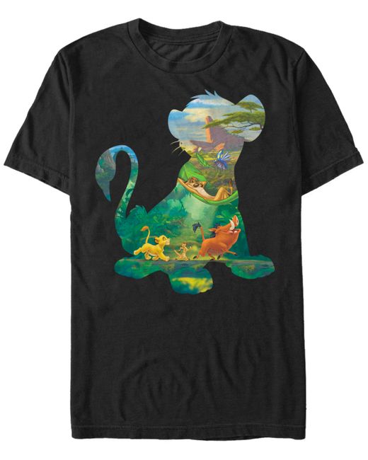Lion King Disney The Simba and Friends Silhouette Short Sleeve T-Shirt