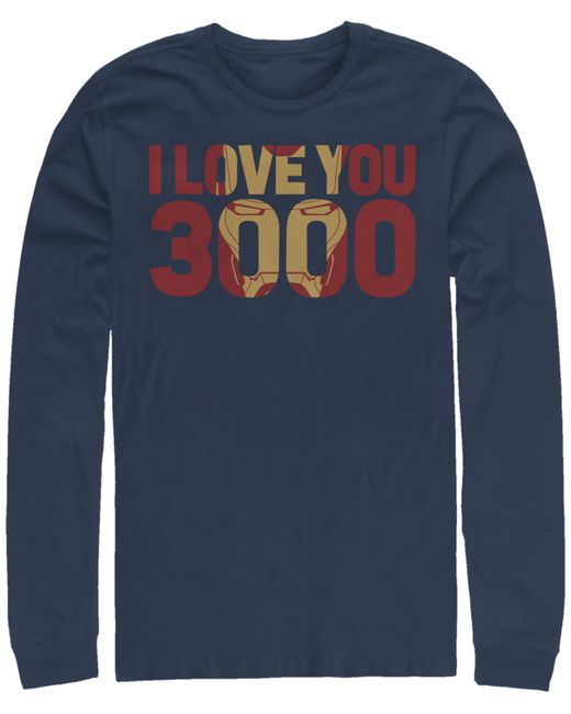 Marvel Avengers Endgame I Love You 3000 Iron Man Long Sleeve T-shirt