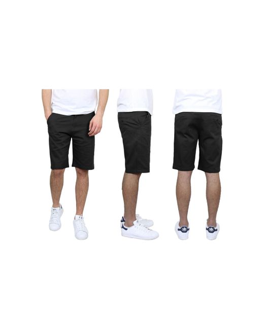 Galaxy By Harvic 5-Pocket Flat-Front Slim-Fit Stretch Chino Shorts