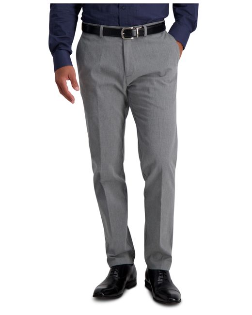 Haggar Iron Free Premium Khaki Slim-Fit Flat-Front Pant