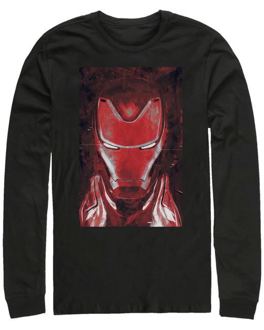 Marvel Avengers Endgame Red Iron Man Poster Long Sleeve T-shirt