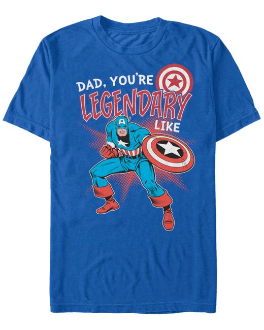 Marvel Comic Collection Legendary Like Captain America Short Sleeve T-Shirt