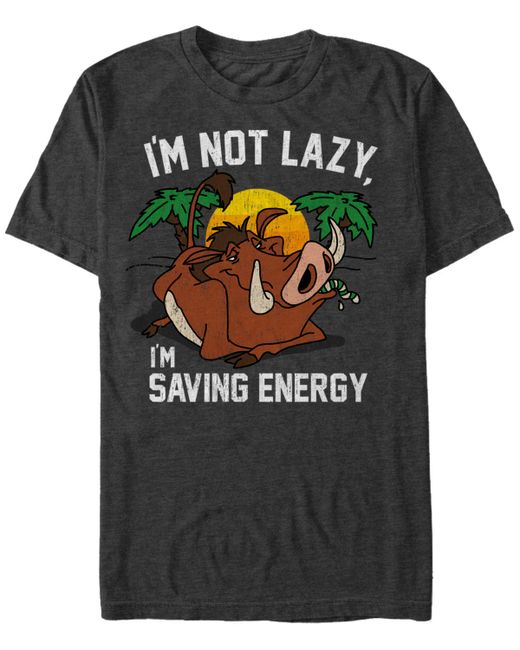 Lion King Disney Lazy Pumbaa Short Sleeve T-Shirt