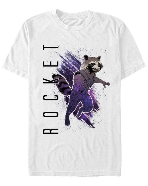 Marvel Guardians of the Galaxy Painted Rocket Short Sleeve T-Shirt