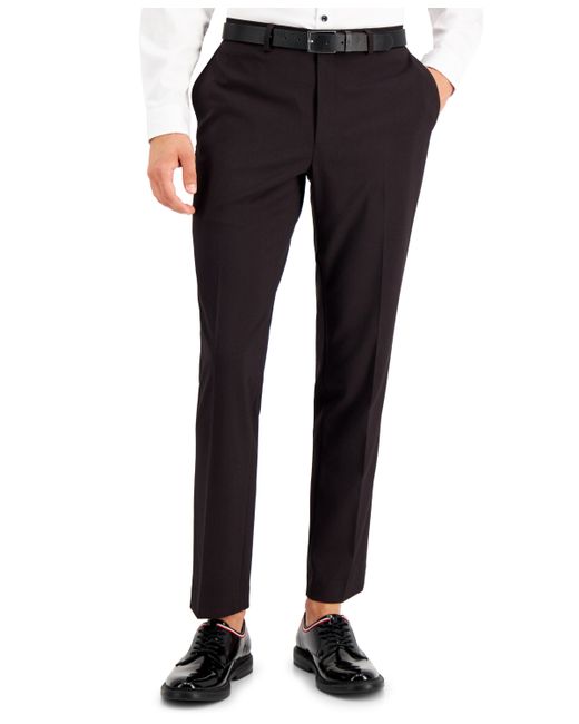 INC International Concepts Slim-Fit Burgundy Solid Suit Pants Created for Macys