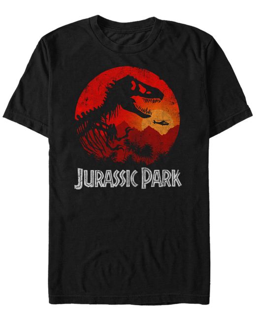 Jurassic Park Jungle Sunset Short Sleeve T-Shirt