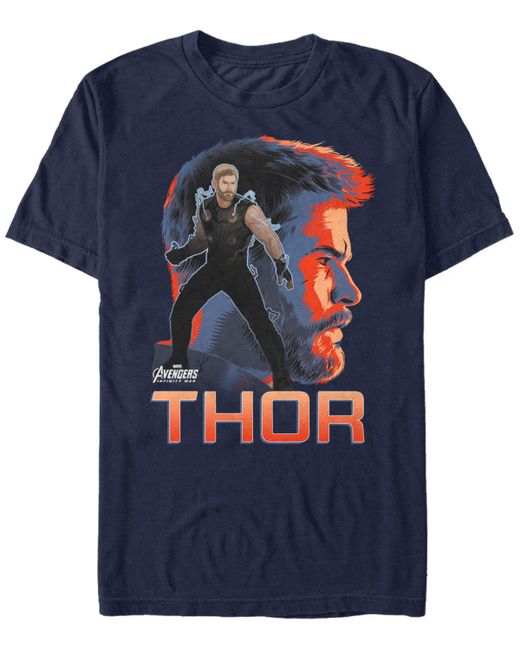 Marvel Avengers Infinity War The Asgardian Thor Pop Art Posed Profile Short Sleeve T-Shirt