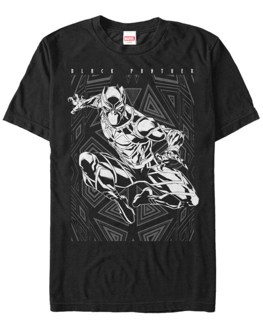 Marvel Panther Action Pose Short Sleeve T-Shirt