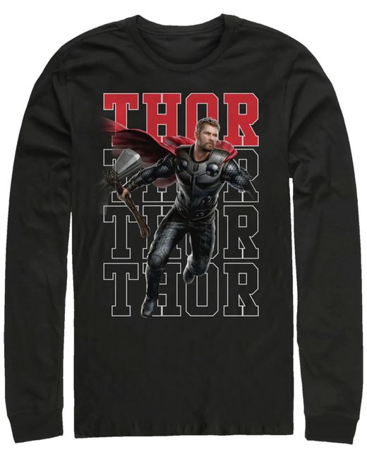 Marvel Avengers Endgame Thor Action Pose Long Sleeve T-shirt