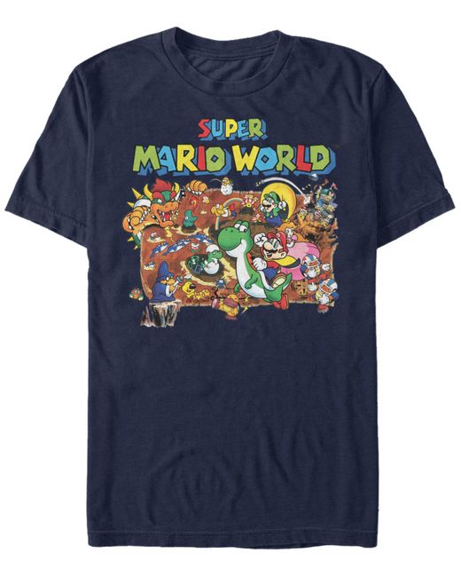Nintendo Super Mario World Map Short Sleeve T-Shirt