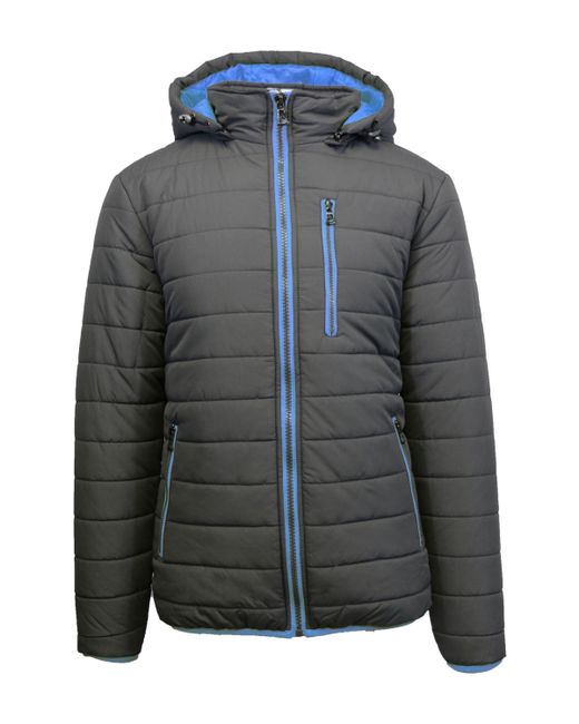 Galaxy By Harvic Spire By Galaxy Puffer Bubble Jacket with Contrast Trim