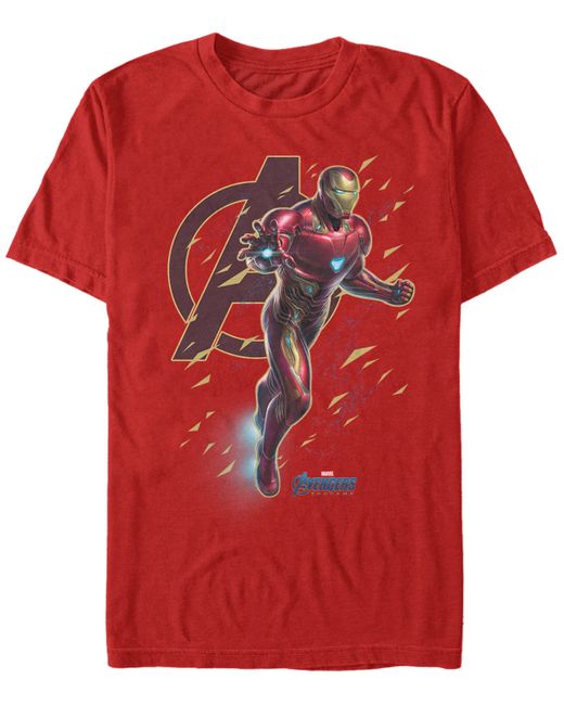 Marvel Avengers Endgame Iron Man Geometric Particles Short Sleeve T-shirt