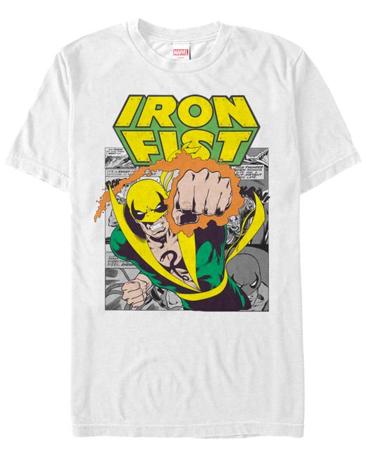 Marvel Comic Collection Iron Fist Punch Short Sleeve T-Shirt