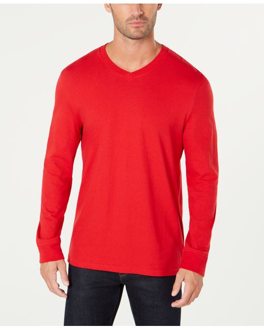 Club Room V-Neck Long Sleeve T-Shirt Created for