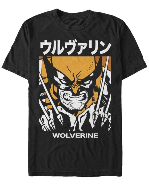 Marvel X Wolverine Kanji Comic Poster Short Sleeve T-Shirt