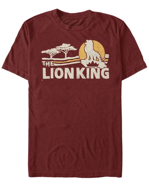 Lion King Disney The Live Action Savannah Sunset Poster Short Sleeve T-Shirt
