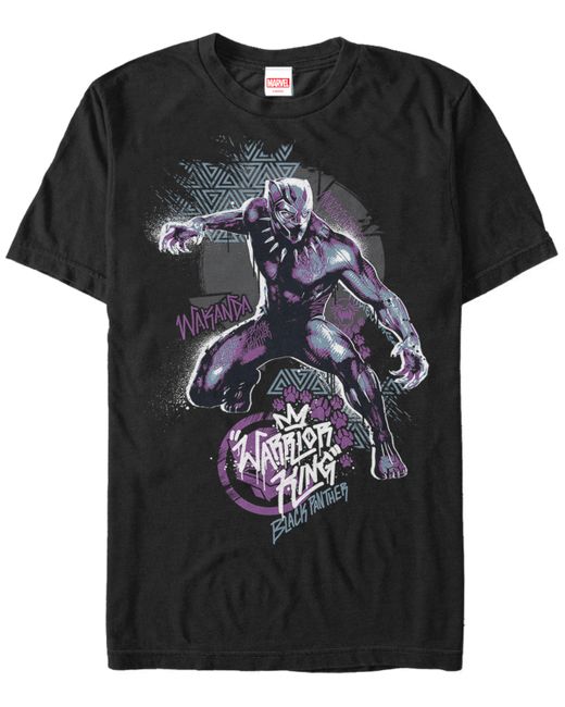 Marvel Panther Geometric Warrior King Short Sleeve T-Shirt