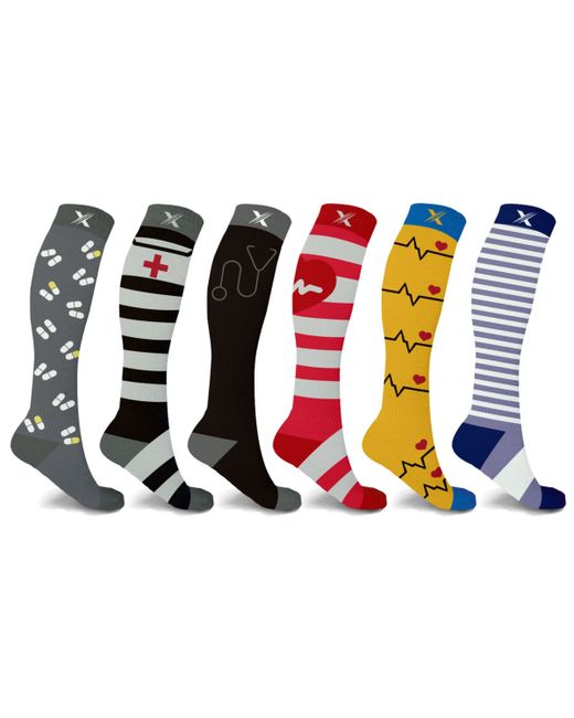 Extreme Fit and Medical Print Compression Socks 6 Pairs