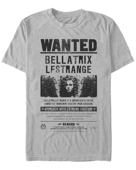Fifth Sun Harry Potter Bellatrix Lestrange Wanted Poster Short Sleeve T-Shirt